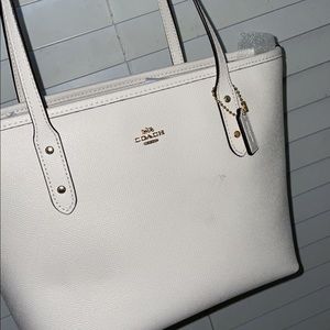 White coach bag